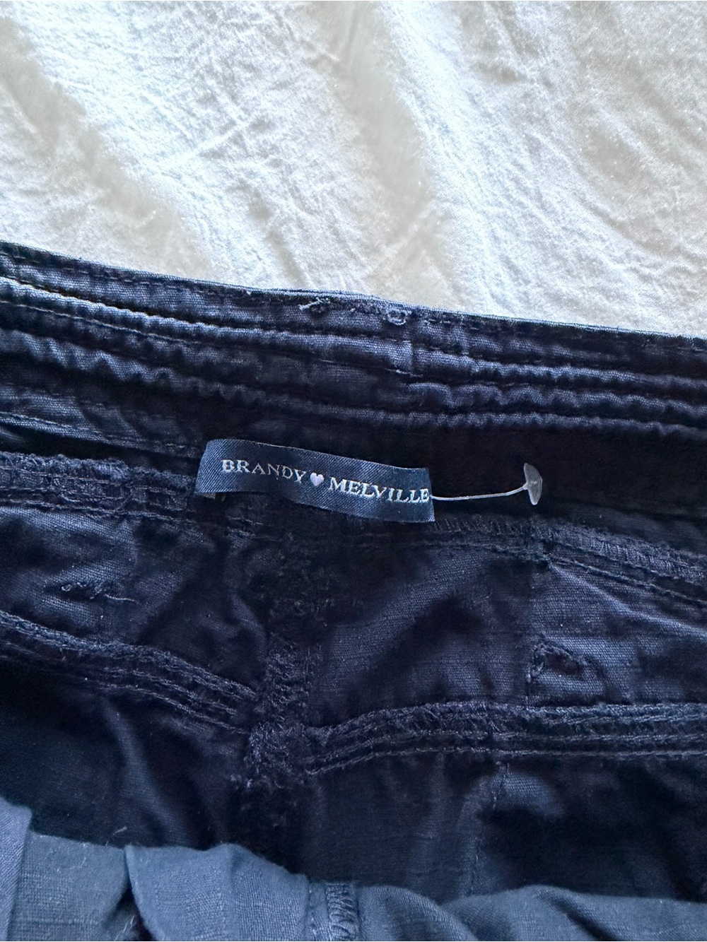 Brandy Melville Kim Cargo Pants - Navy Blue - Picture 2 of 5